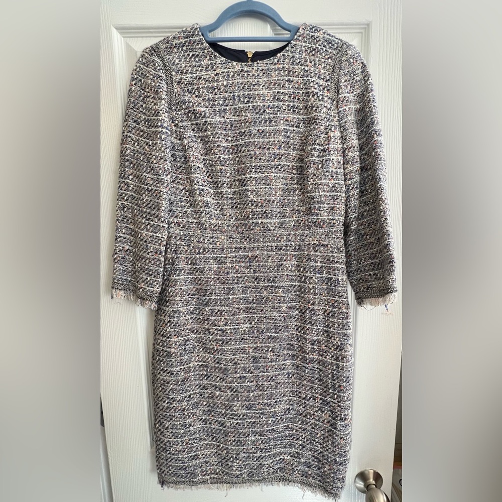 J. Crew Tweed Multicolor Sheath Dress **has pockets**